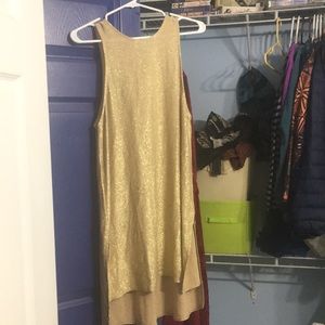 Glittery gold dress